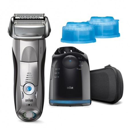 Braun Series 7 7899cc + CCR2 Rasoio Trimmer Argento (169895)