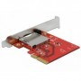 DeLOCK 91748 lettore di schede PCI Express Interno Metallico, Rosso (91748)