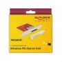 DeLOCK 91748 lettore di schede PCI Express Interno Metallico, Rosso (91748)