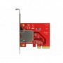 DeLOCK 91748 lettore di schede PCI Express Interno Metallico, Rosso (91748)