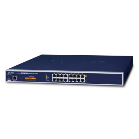 PLANET UPOE-800G switch di rete Gestito Gigabit Ethernet (10/100/1000) Supporto Power over Ethernet (PoE) Blu (UPOE-800G)