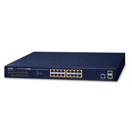 PLANET GS-4210-16P2S switch di rete Gestito L2/L4 Gigabit Ethernet (10/100/1000) Supporto Power over Ethernet (P (GS-4210-16P2S)