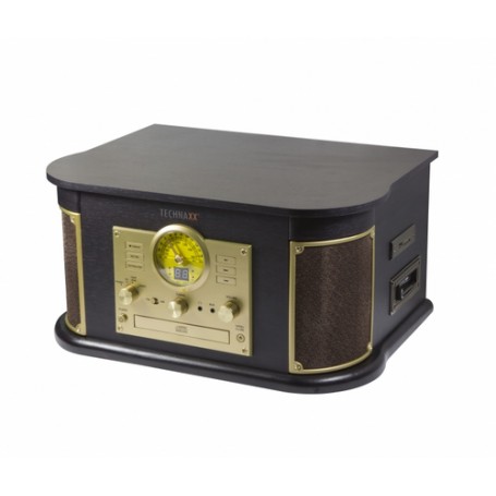 Technaxx TX-103 Giradischi con trasmissione a cinghia Nero, Oro (4755)