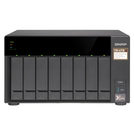QNAP TS-873 NAS Tower Collegamento ethernet LAN Nero RX-421ND (TS-873-8G)