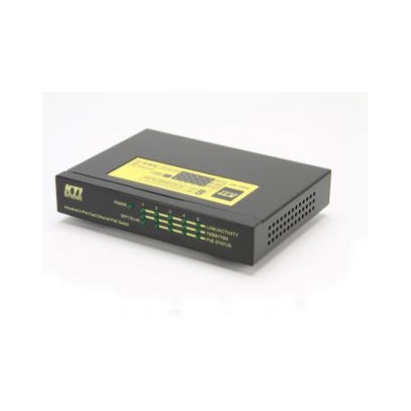 KTI Networks KSD-541-HP switch di rete Non gestito Fast Ethernet (10/100) Supporto Power over Ethernet (PoE) Nero,  (KSD-541-HP)