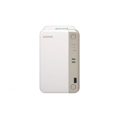 QNAP TS-251B NAS Tower Collegamento ethernet LAN Bianco J3355 (TS-251B-2G)