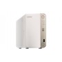 QNAP TS-251B NAS Tower Collegamento ethernet LAN Bianco J3355 (TS-251B-2G)