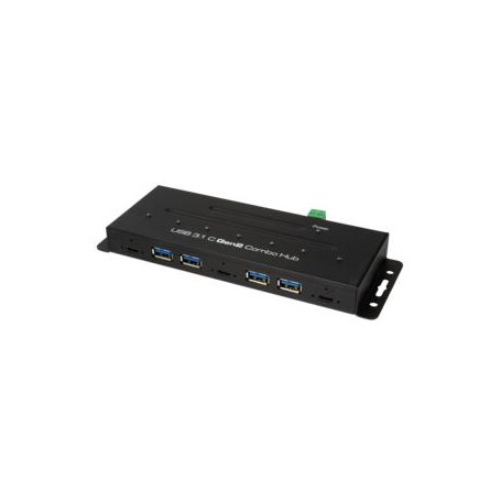 LogiLink UA0319 hub di interfaccia USB 3.2 Gen 2 (3.1 Gen 2) Type-C 10000 Mbit/s Nero (UA0319)