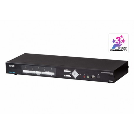 ATEN CM1164A switch per keyboard-video-mouse (kvm) Montaggio rack Nero (CM1164A-AT-G)