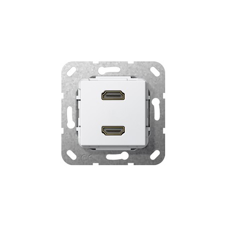 GIRA 4846929 presa energia 2 x HDMI Bianco (4846929)