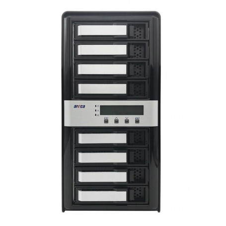 Areca ARC-8050T3U-8 server NAS e di archiviazione Tower Collegamento ethernet LAN Nero (ARC-8050T3U-8)