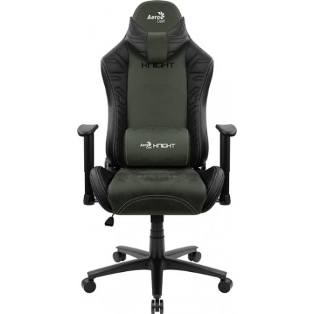 Aerocool KNIGHT AeroSuede Sedia per gaming universale Nero, Verde (KNIGHTGR)