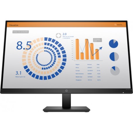 HP P27q G4 QHD Height Adjust Monitor 68,6 cm (27") 2560 x 1440 Pixel Quad HD LED Nero (8MB11AA#ABB)