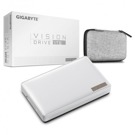 Gigabyte Vision Drive 1TB 1000 GB Nero, Bianco (GP-VSD1TB)
