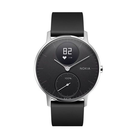 Nokia Steel HR Braccialetto per rilevamento di attività Nero, Acciaio inossidabile (4310007)
