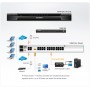 Aten KN4124v switch per keyboard-video-mouse (kvm) Montaggio rack Nero (KN4124V-AX)