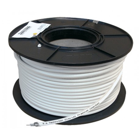 TechniSat 0001/3106 cavo coassiale 100 m Bianco (0001/3106)