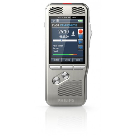 Philips Pocket Memo DPM8000/00 dittafono Flash card Champagne (DPM8000)