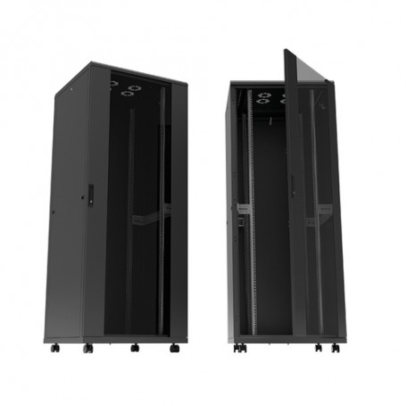 LogiLink 19" Schrank 22HE schwarz 22U Rack indipendenti Nero (D22S66B)