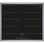 Bosch PXX645FC1E piano cottura Nero, Acciaio inossidabile Da incasso Piano cottura a induzione 4 Fornello(i) (PXX645FC1E)