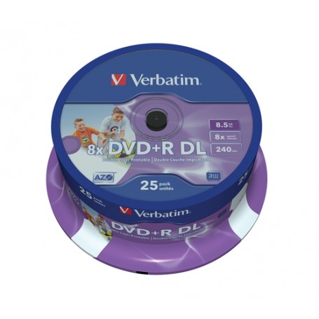 Verbatim 43667 DVD vergine 8,5 GB DVD+R DL 25 pz (43667)