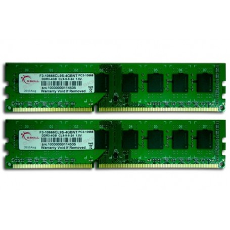 G.Skill 8GB DDR3 DIMM memoria 2 x 4 GB 1333 MHz (F3-10600CL9D-8GBNT)
