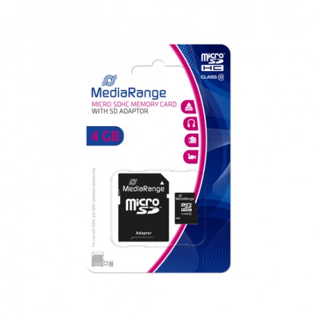 MediaRange MR956 memoria flash 4 GB MicroSDHC Classe 10 (MR956)