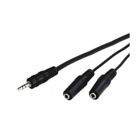 Goobay AVK 317-020 0.2m cavo audio 0,2 m 3.5mm 2 x 3.5mm Nero (50464)