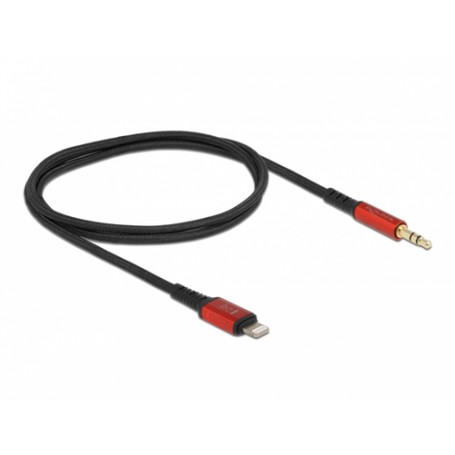 DeLOCK 86586 cavo audio 0,5 m 3.5mm Lightning Nero, Rosso (86586)