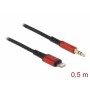 DeLOCK 86586 cavo audio 0,5 m 3.5mm Lightning Nero, Rosso (86586)