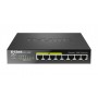 D-Link DGS-1008P switch di rete Non gestito Gigabit Ethernet (10/100/1000) Supporto Power over Ethernet (PoE) Nero (DGS-1008P/E)