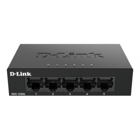 D-Link DGS-105GL/E switch di rete Non gestito Gigabit Ethernet (10/100/1000) Nero (DGS-105GL/E)