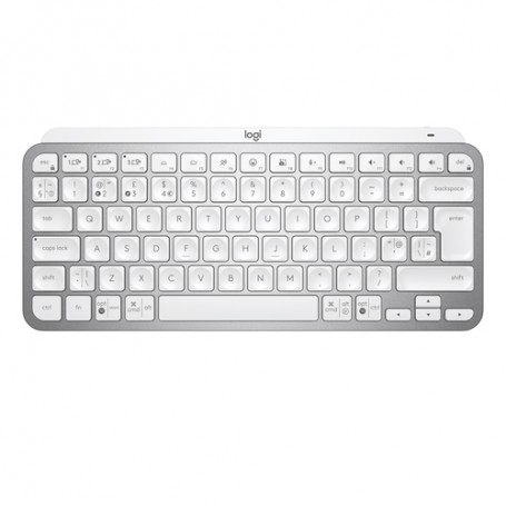 Logitech MX Keys Mini tastiera RF senza fili + Bluetooth QWERTZ Tedesco Argento, Bianco (920-010480)