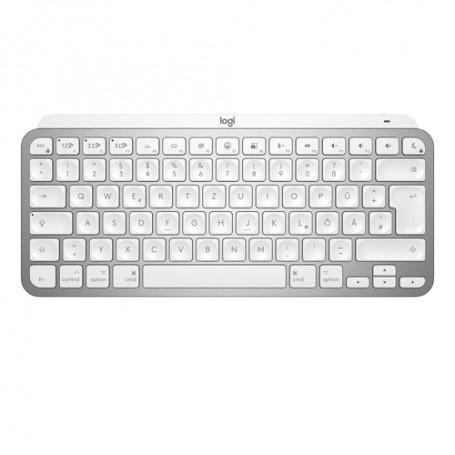 Logitech MX Keys Mini for Mac tastiera RF senza fili + Bluetooth QWERTZ Tedesco Argento, Bianco (920-010519)