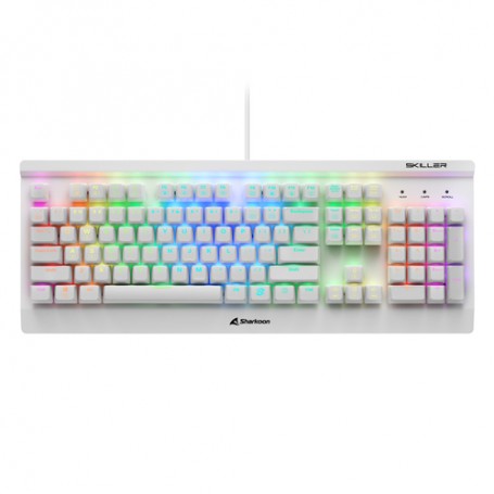 Sharkoon SKILLER SGK3 tastiera USB QWERTY Inglese Bianco (4044951031221)