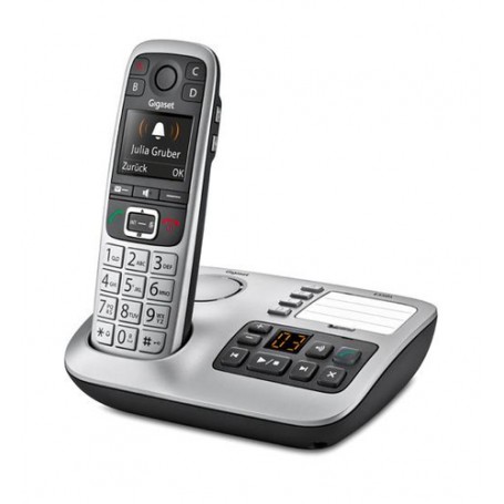 Gigaset E560A telefono Telefono DECT Identificatore di chiamata Nero, Argento (S30852-H2728-B101)