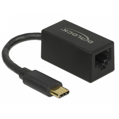 DeLOCK 66043 hub di interfaccia USB 3.2 Gen 1 (3.1 Gen 1) Type-C 1000 Mbit/s Nero (66043)