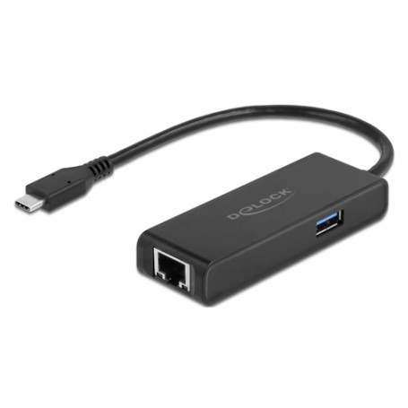 DeLOCK 63826 hub di interfaccia USB 3.2 Gen 1 (3.1 Gen 1) Type-C 1000 Mbit/s Nero (63826)