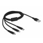 DeLOCK 87155 cavo USB 1 m USB 2.0 USB A Micro-USB B/Lightning/Apple 30-pin Nero (87155)