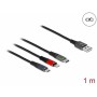 DeLOCK 87277 cavo USB 1 m USB 2.0 USB A Micro-USB B/Lightning/Apple 30-pin Verde, Nero, Rosso, Blu (87277)