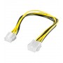 Goobay CAK S-12 PCI Express EPS 8-pin Power Giallo 0,28 m (51361)