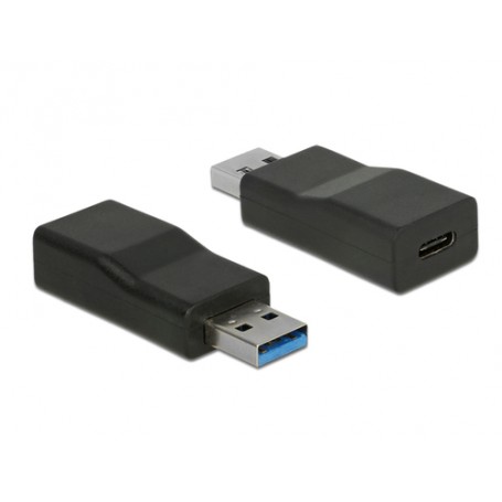 DeLOCK 65696 adattatore per inversione del genere dei cavi USB 3.1 Gen 2 Type-A USB 3.1 Gen 2 Type-C Nero (65696)