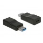 DeLOCK 65696 adattatore per inversione del genere dei cavi USB 3.1 Gen 2 Type-A USB 3.1 Gen 2 Type-C Nero (65696)
