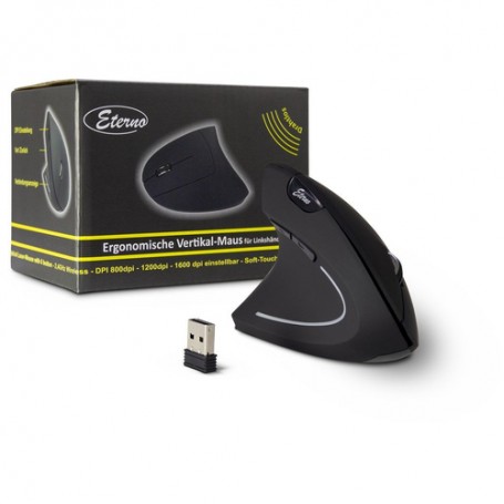 Inter-Tech KM-206L mouse Ambidestro RF Wireless Ottico 1600 DPI (88884102)