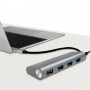 LogiLink UA0309 hub di interfaccia USB 3.2 Gen 1 (3.1 Gen 1) Type-C 5000 Mbit/s Grigio (UA0309)