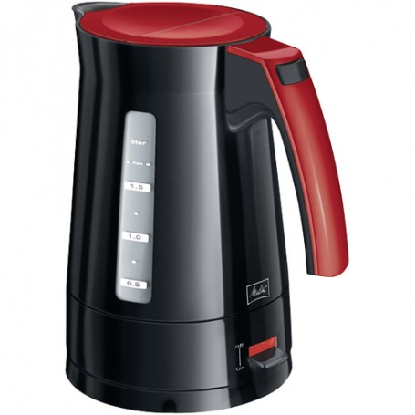 Melitta Enjoy Aqua bollitore elettrico 1,7 L 2400 W Nero, Rosso (100301 bk/rd)