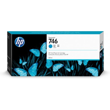 HP 746 300-ml Cyan DesignJet Ink Cartridge cartuccia d'inchiostro 1 pz Originale (P2V80A)