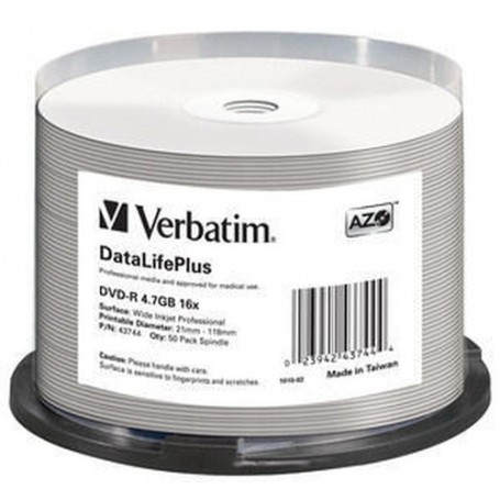 Verbatim DataLifePlus 4,7 GB DVD-R 50 pz (43744)