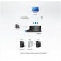 Aten CS62US switch per keyboard-video-mouse (kvm) Nero (CS62US)
