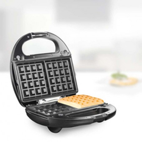 Unold 48356 piastra per waffle 3 waffle 1000 W Nero, Acciaio inossidabile (48356)